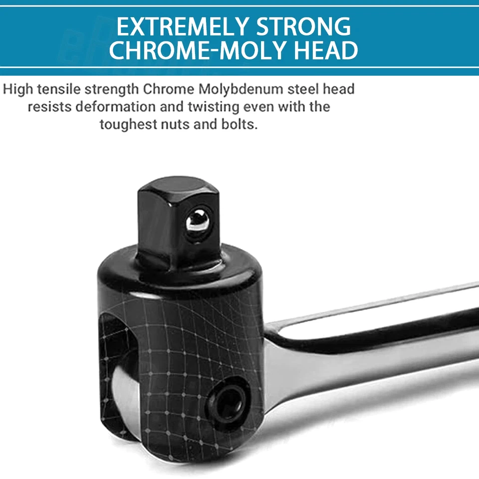 450MM 18" Breaker Bar Socket Heavy Duty 1/2" Drive Wrench Long Spanner