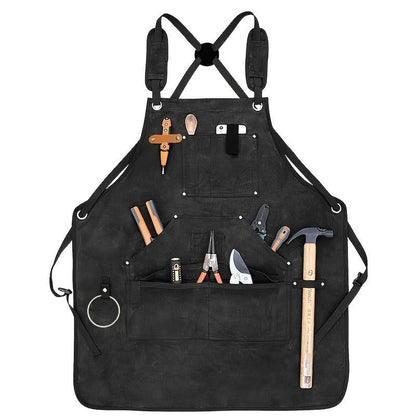 Waterproof Apron Utility Apron Work Apron Industrial Apron Tool Storage Apron - Gray - Size regular