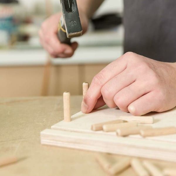 Wood Dowels Beech Wood Dowels Woodworking Supplies Drilling Dowels DIY - Wood color - Size 8-30mm