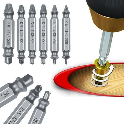 6Pcs Damaged Screw Extractor Speed Out Drill Bits Tool Broken X1F1 Remover