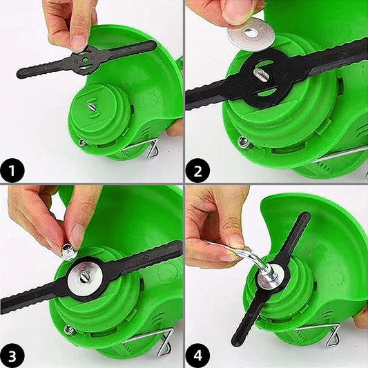 30PCS String Trimmer Head Blades Replace, Plastic Head Blades Replacement for Cordless Grass Trimmer with Gear Design
