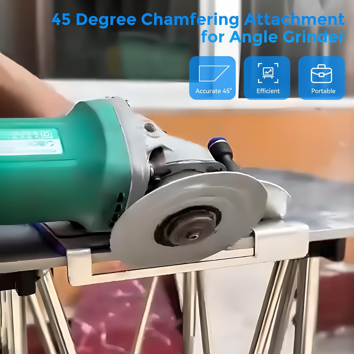 Angle Grinder Stand for Tile 45° Chamfer Cutting Chamfer Tool for Grinder with Water Pipe Interface 45 Degree Angle Cutting Tool