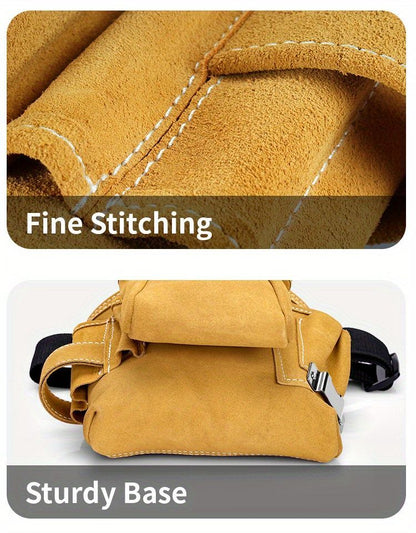 Leather Tool Pouch Tool Storage Australia Adjustable Belt Tool Pouch Fine - Yellow - Size regular