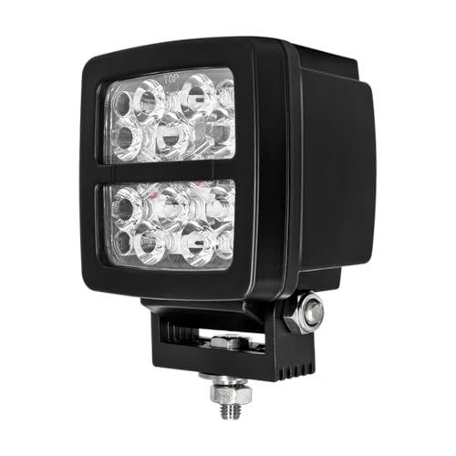 Spot10° LED-Worklight Search Light Additional Headlight for Ship Car SUV Truck Construction Vehicles Dock, Engineering Headlamp Front Auxiliary Lamp 1pcs LED6550 - Black - Size spot 10°