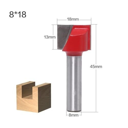20mm blade diameter 8mm Wood Cutter Cleaning Bottom Engraving Bits Solid Carbide Router Bit Woodworking Tools CNC Milling Endmill - Silver-Red