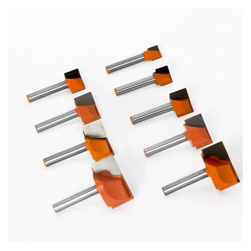 20mm blade diameter 8mm Wood Cutter Cleaning Bottom Engraving Bits Solid Carbide Router Bit Woodworking Tools CNC Milling Endmill - Silver-Red