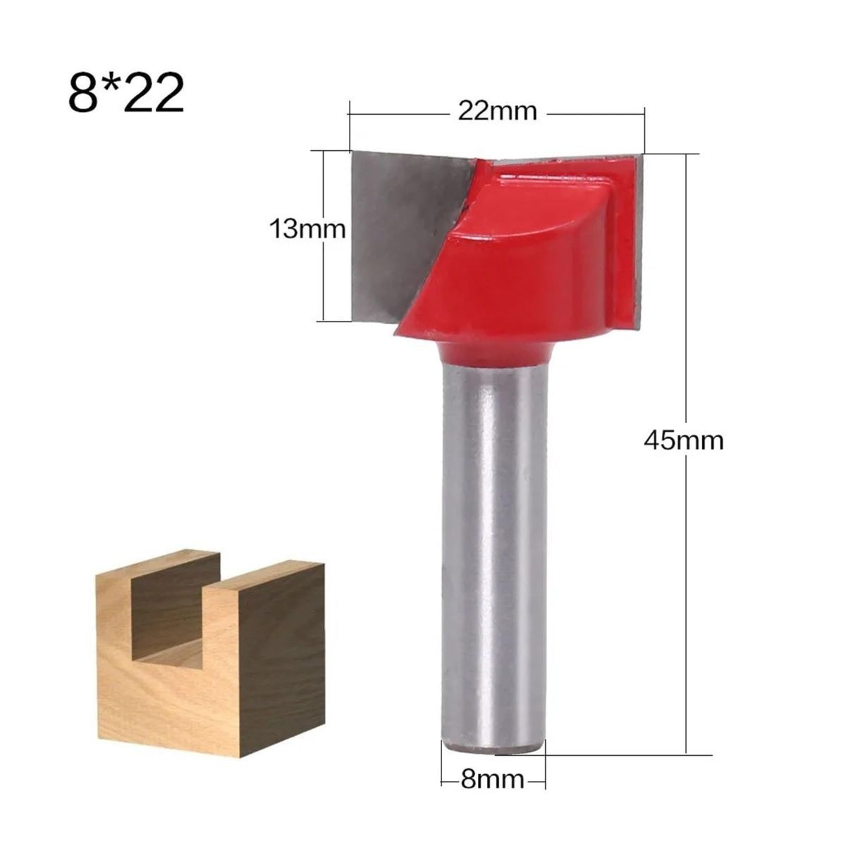 30mm blade diameter 8mm Wood Cutter Cleaning Bottom Engraving Bits Solid Carbide Router Bit Woodworking Tools CNC Milling Endmill - Silver-Red