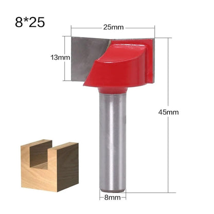 30mm blade diameter 8mm Wood Cutter Cleaning Bottom Engraving Bits Solid Carbide Router Bit Woodworking Tools CNC Milling Endmill - Silver-Red