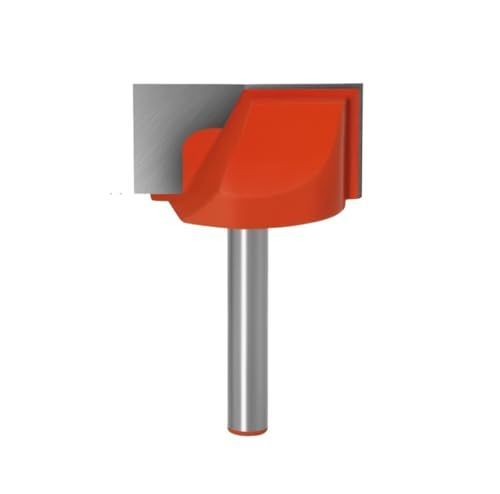 32mm blade diameter 8mm Wood Cutter Cleaning Bottom Engraving Bits Solid Carbide Router Bit Woodworking Tools CNC Milling Endmill - Silver-Red