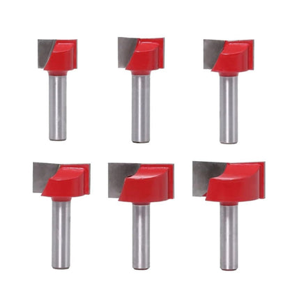 32mm blade diameter 8mm Wood Cutter Cleaning Bottom Engraving Bits Solid Carbide Router Bit Woodworking Tools CNC Milling Endmill - Silver-Red