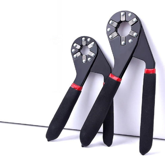 2-Pack 14-in-1 Multifunctional Adjustable Wrenches with Anti-Slip Handles Heavy-Duty Hex Combination One 6-Inch and One 8-Inch for Car & Bicycle Repair