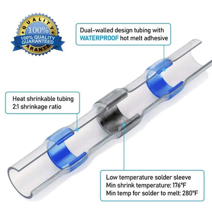 Waterproof Solder Ring Heat Shrink Middle Connector Solder Terminal Electrical - Multi - Size 280Pcs