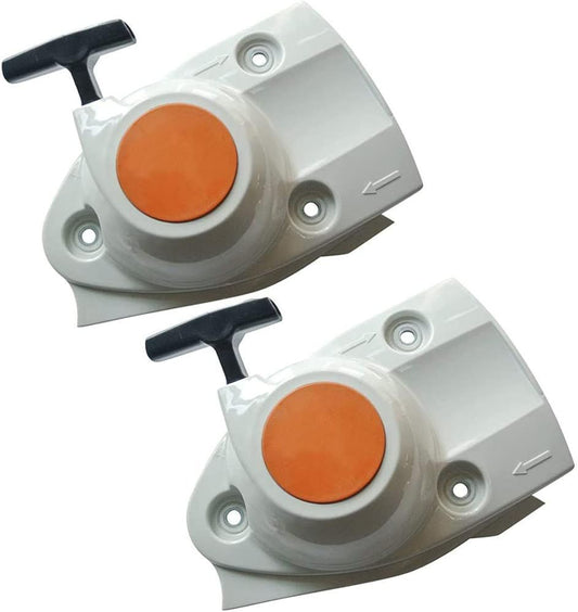 Recoil Starter Assembly for Stihl Chainsaw TS410 TS420 Concrete Cut-Off Saw 4238-190-0300 - Gray - Size 2 PACK