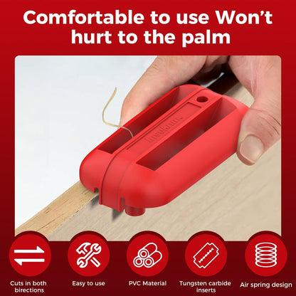 Edge Banding Trimmer,Tungsten Carbide Blades,Manual Woodworking Tool,Hand Planer for Trimming ABS, PVC, Veneer and Melamine Wood Edge Banding - Red - Size 4.1in*2.1in