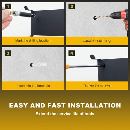 Angle Grinder Holder, Carbon Steel Angle Grinder Stand, Tool Holder Wall Mount, Efficient Angle Grinder Bracket, Versatile Angle Grinder Rack for Angle Grinder Tools Flap Cutting Discs