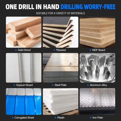 155mm Bi-Metal M42 High Speed Steel Hole Saw | with Pilot Drill Bit, Smooth Cutting Edge for PVC, Drywall, Wood, Plastic, Gypsum Board, Rubber, Thin Metal