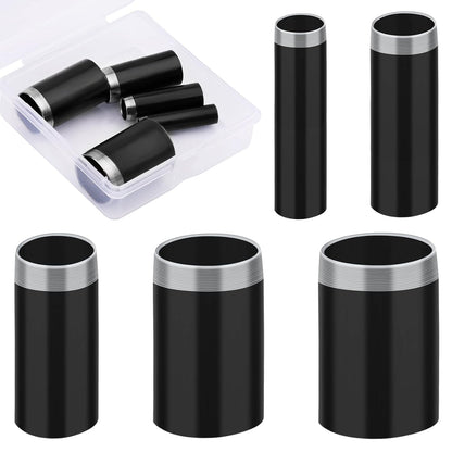 5 Sizes Round Hole Punch, Hollow Punch Cutter Tool Set with Storage Case, Leather Craft Tools Kit for Handmade DIY Craft Hole Punch Black  5 pcs  Black  5 pcs