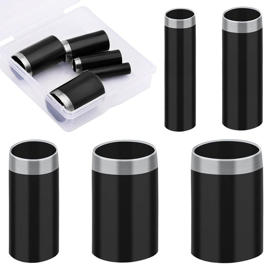 5 Sizes Round Hole Punch, Hollow Punch Cutter Tool Set with Storage Case, Leather Craft Tools Kit for Handmade DIY Craft Hole Punch Black  5 pcs  Black  5 pcs