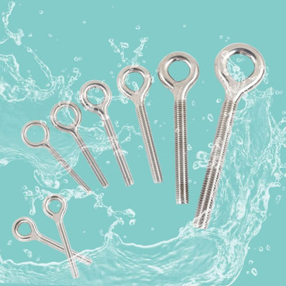 M6 304 Stainless Steel Ring Long Screw Threaded ROd Ring Bolt 10 pcs