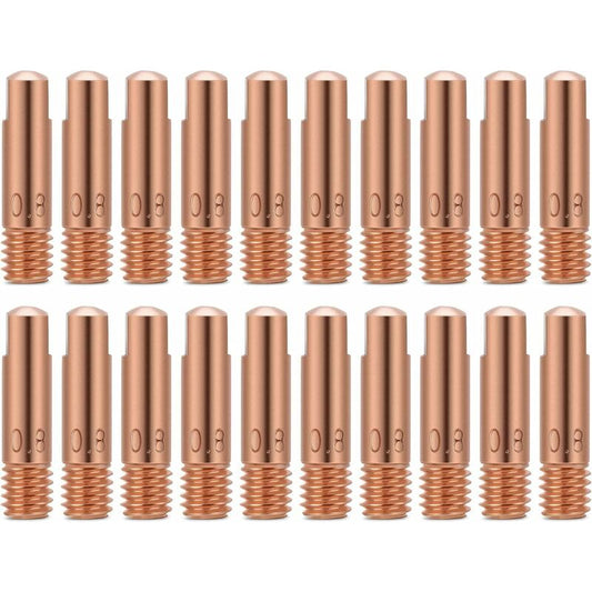 Mig Contact Nozzle, Welding Contact Tips, 20 pcs Copper Contact Tip For 15Ak Mig Welding Torch Consumables(0.8)