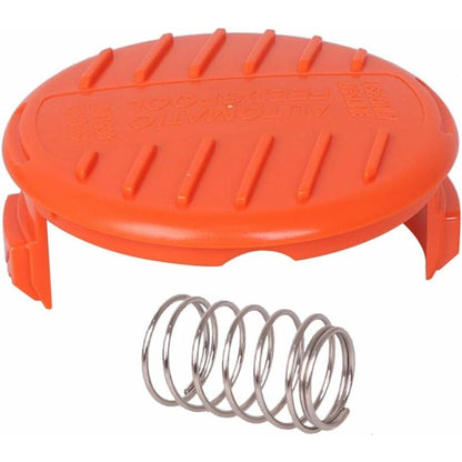 4 Pack Spool Caps + 4 Spring Replacement Parts Compatible With Black+Decker Rc-100-P String Trimmers