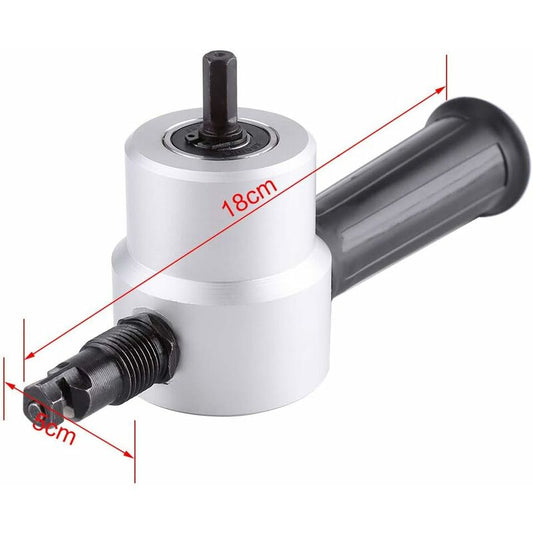 Double Head Sheet Metal Cutter Electric Hole Saw Electric Drill Attachment Nibbler Cutting Tool Kit Carton Package