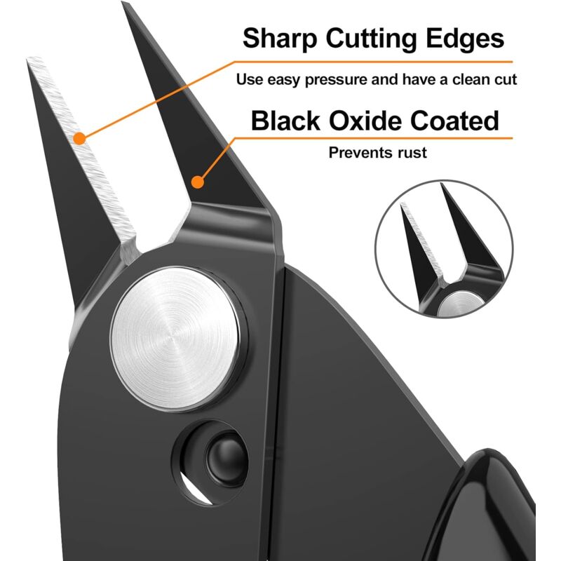 2 pcs Side Cutters Pliers For Cable Jewelry Crafts