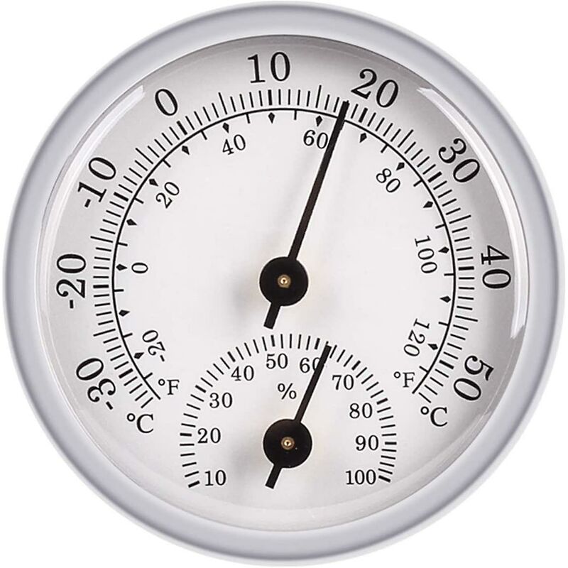 Hygrometer Thermometer, Humidity Sensor Monitor Detector Measurements, Analog Thermometer Used Indoor/Outdoor Patio