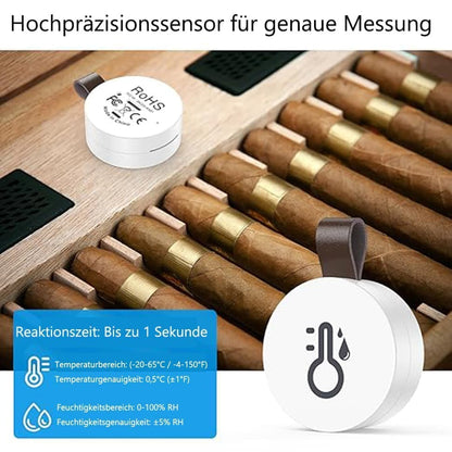 Wireless Bluetooth Thermometer Hygrometer with App Data Storage and Display