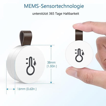 Wireless Bluetooth Thermometer Hygrometer with App Data Storage and Display