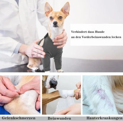 Breathable Elastic Dog Elbow Protector for Post-Surgery, Prevents Licking and Biting, M, Black