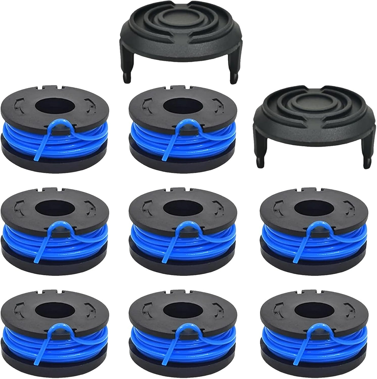 10-Pack String Trimmer Spool for Harbor Freight Bauer 19115C-B 20V Cordless String Trimmer, 0.065" 10Ft Weed Eater Spool Line (8 Line Spool+2 Cap)