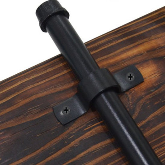 Black U-Clamp - Metal Pipe Clamp - Double Hole Pipe Clamp DIY - U-Shaped Bracket (6 Pcs) (1/2 Inch)