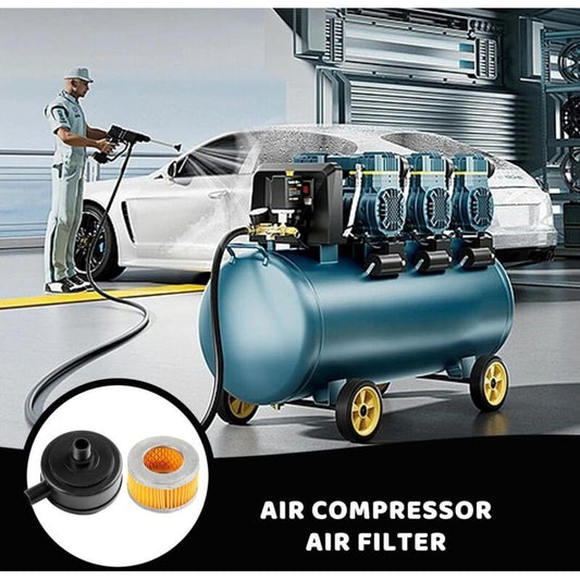 2 pcs 20mm Thread Air Compressor Filter Muffler Intake Filter with Plastic Cover, Air Replacement for Compressor and Pneumatic Tools