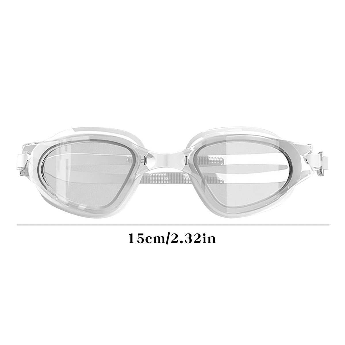Swim Goggles for Adults, Large Frame Anti-Fog HD Myopia Swimming Goggles with Adjustable Nose Cover, Leak-Proof Seal for Men and Women, Pool and Open Water
