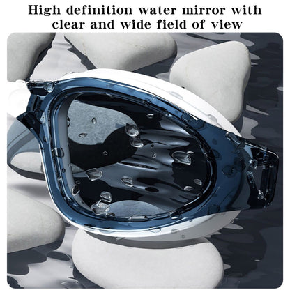 Swim Goggles for Adults, Large Frame Anti-Fog HD Myopia Swimming Goggles with Adjustable Nose Cover, Leak-Proof Seal for Men and Women, Pool and Open Water