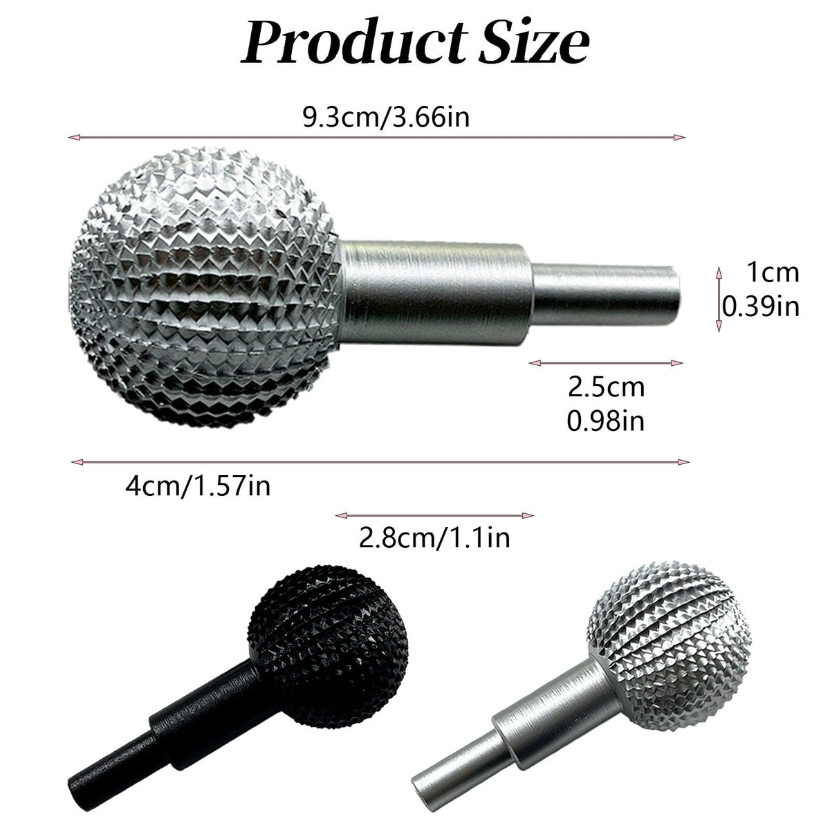 1Pc Sphere Wood Carving Burr File Spherical Grinding Head Rotary Rasp Power Tool for Woodworking Beginners