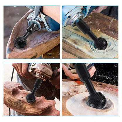 1Pc Sphere Wood Carving Burr File Spherical Grinding Head Rotary Rasp Power Tool for Woodworking Beginners