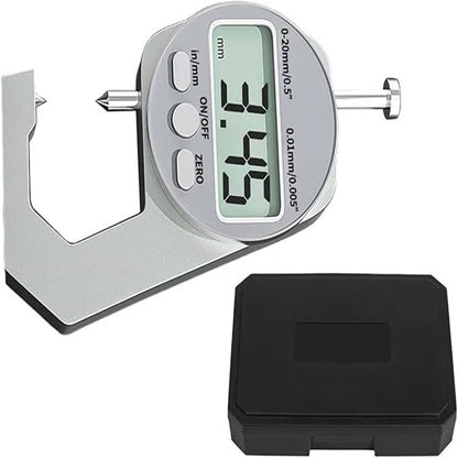 Digital Thickness Gauge High Accuracy Electronic Micrometer Silver, 0-10mm