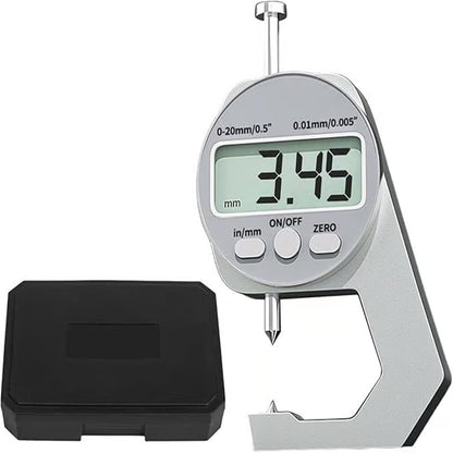 Digital Thickness Gauge High Accuracy Electronic Micrometer Silver, 0-10mm