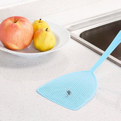3Pcs Fly Swatter Plastic Pest Control Manual Durable Long Handle for Home, 17.5"