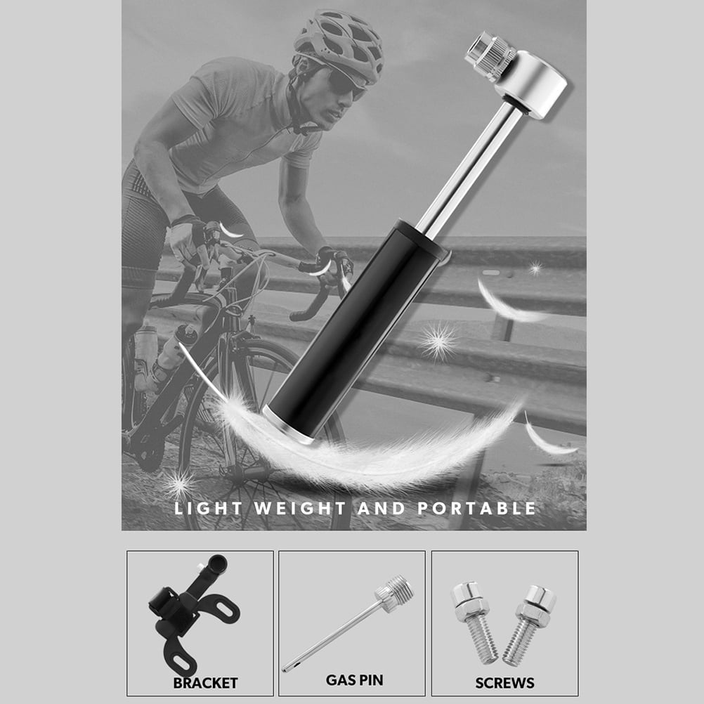1 Set Mini Portable Bicycle Air Pump for Cycling and Outdoor Activities, 4.7x2.9in