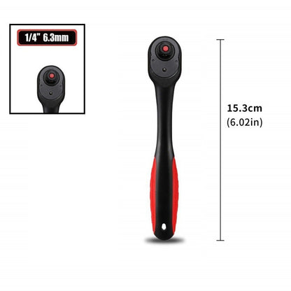 72 Tooth Quick Release Ratchet Wrench Socket Driver, 9.5mm 6.35mm