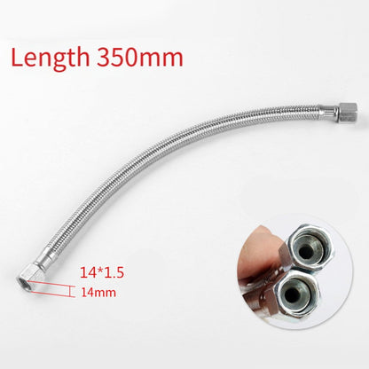 1Pc Air Compressor Flexible Hose Stainless Steel Air Pump Check Valve Connecting Tube, 350mm