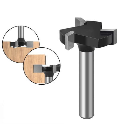 CNC Spoilboard Surfacing Router Bit, Durable Carbide Tipped Tool, Quarter Inch Shank