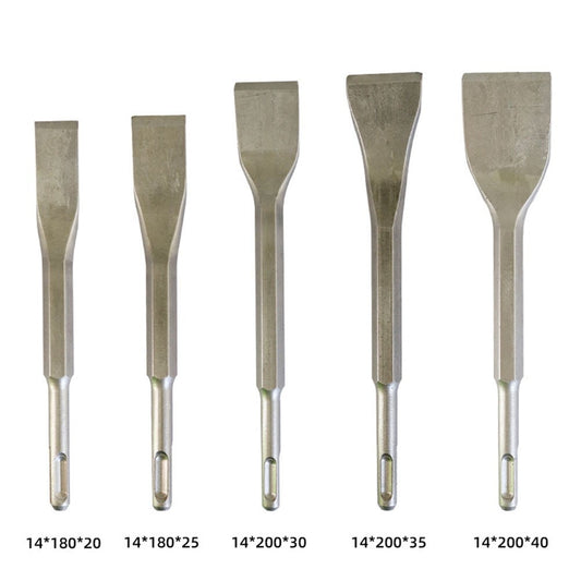 1Pc SDS Plus Curved Chisel Bit Round Shank Carbon Steel Electric Hammer Drill Bit for Concrete Masonry Tile, 14x200x30mm