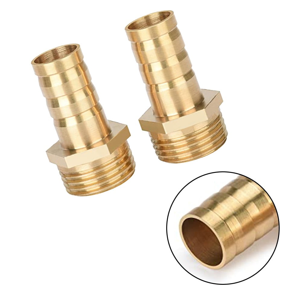 2 Pcs Brass Hose Connector Adapter Screw Connection Nozzle, 1/2 Inch 6mm to 16mm