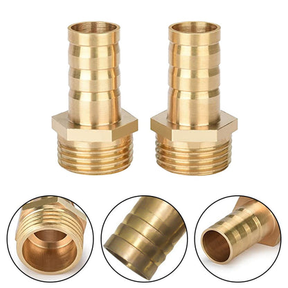 2 Pcs Brass Hose Connector Adapter Screw Connection Nozzle, 1/2 Inch 6mm to 16mm