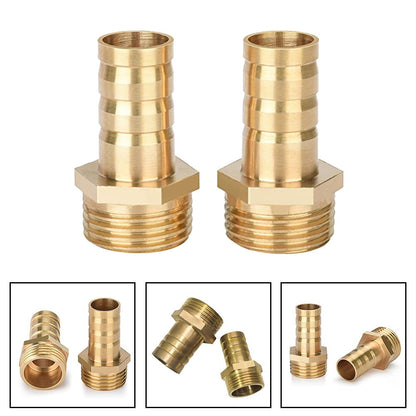 2 Pcs Brass Hose Connector Adapter Screw Connection Nozzle, 1/2 Inch 6mm to 16mm