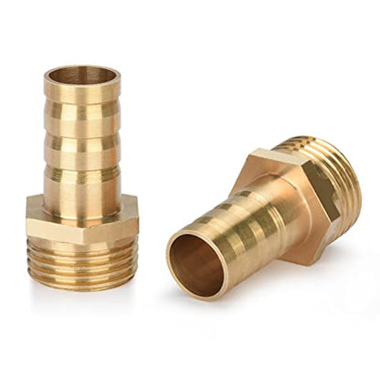 2 Pcs Brass Hose Connector Adapter Screw Connection Nozzle, 1/2 Inch 6mm to 16mm